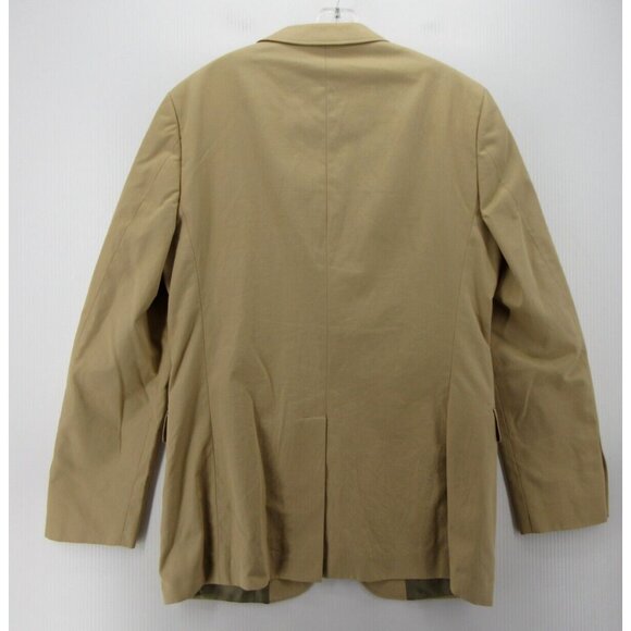 J Crew Sport Coat 40 Long Blazer Jacket Khaki Italian Fabric Cotton - Picture 8 of 12